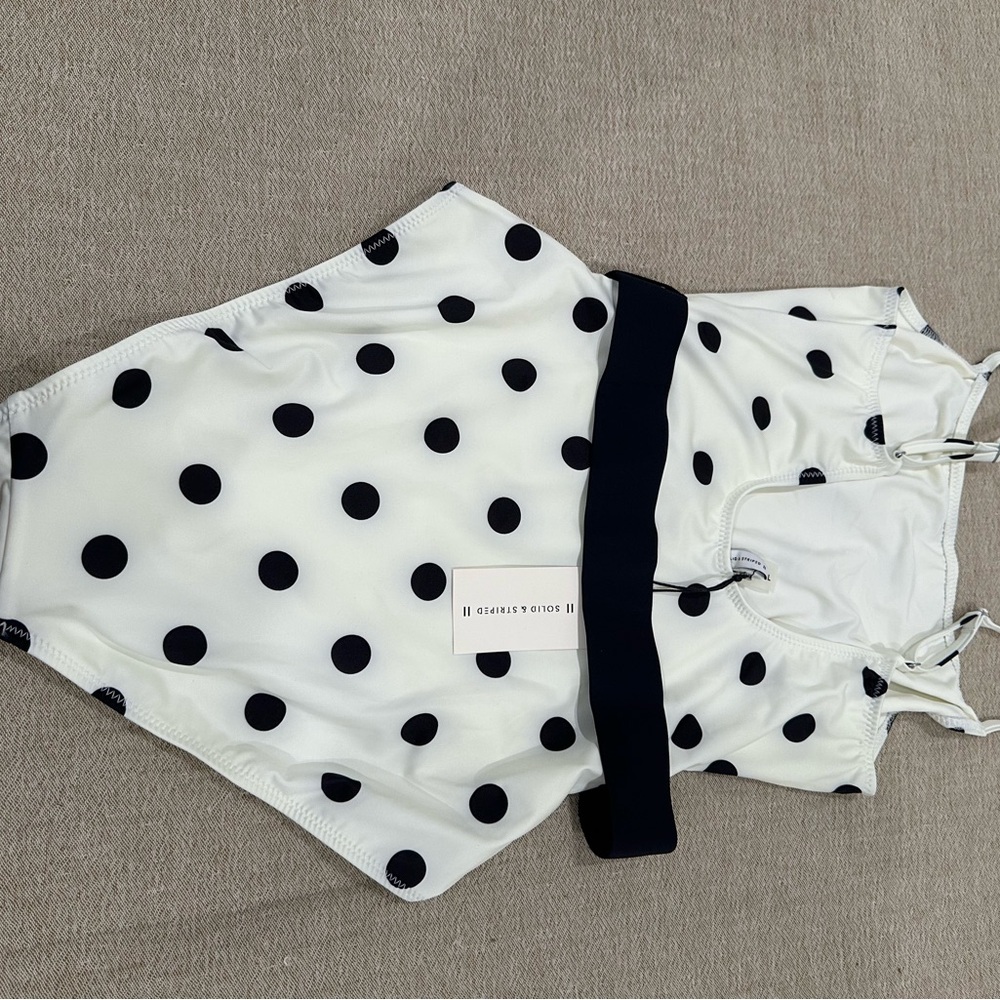 SOLID & STRIPED Nina One Piece Swimsuit Dot Belt - Picture 6 of 7